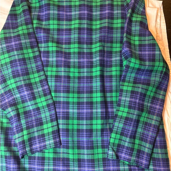 Plaid Green and Blue Women's Dress size 16 vintage whimsical grandma core plaid - Picture 9 of 9